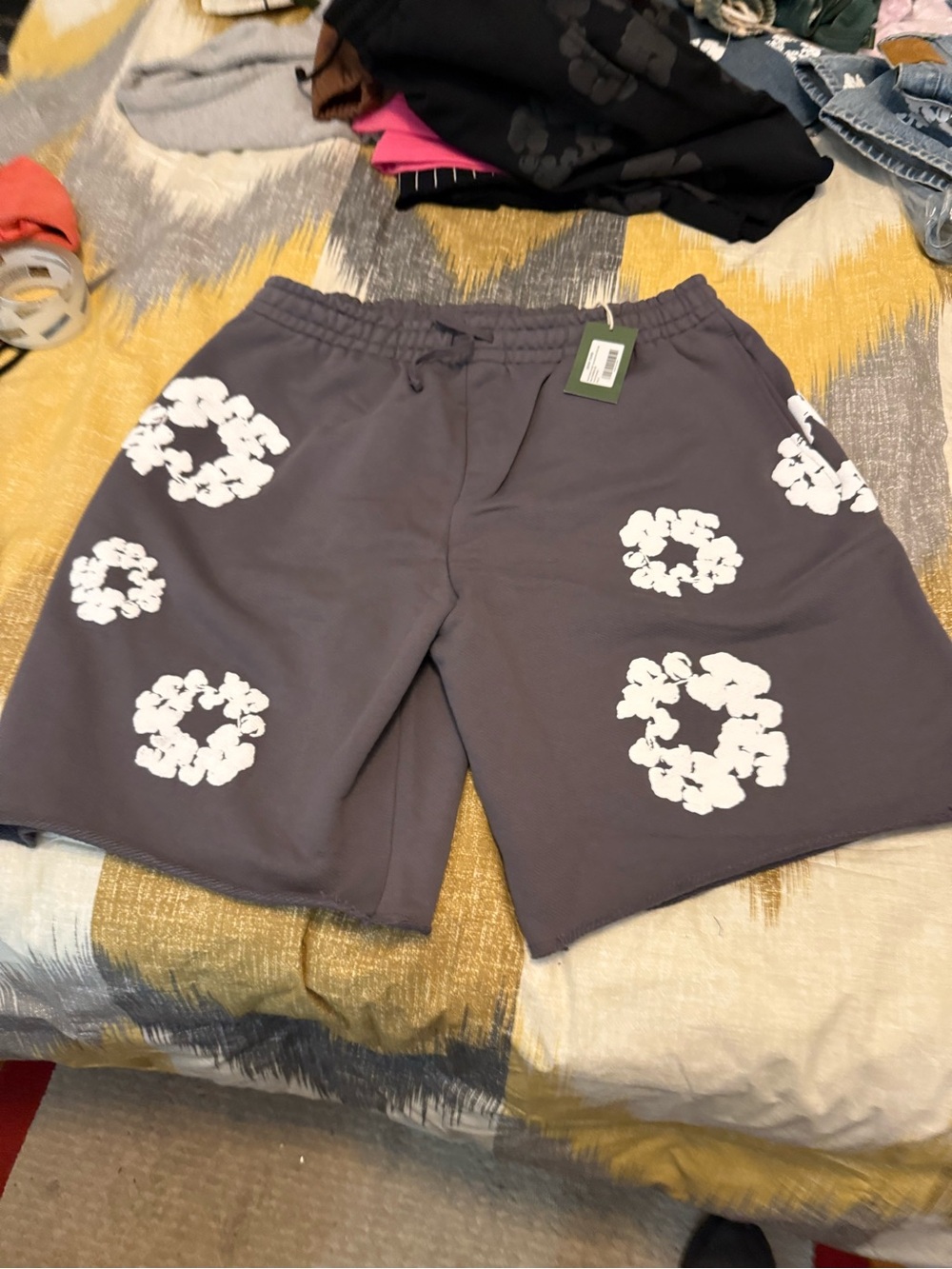 Denim Tears Cotton Wreath Charcoal Men’s Shorts Size XL